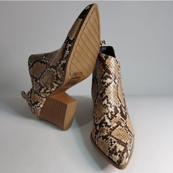 Snake Skin Booties Womens Size 10 - Picture 5 of 8